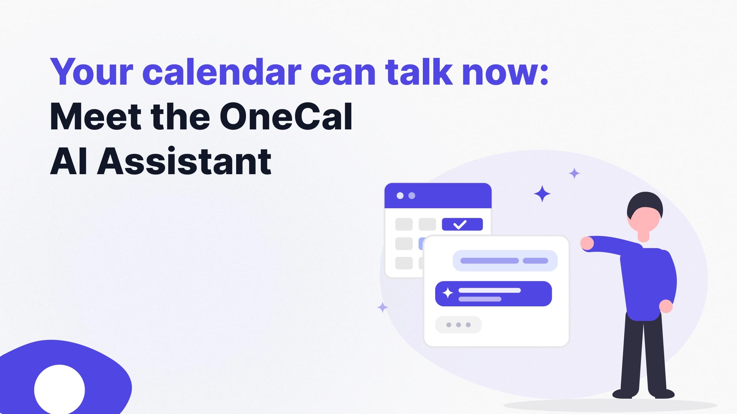 Der OneCal KI-Assistent stellt sich vor - Illustration