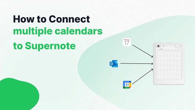 connect multiple calendars to Supernote - Illustration