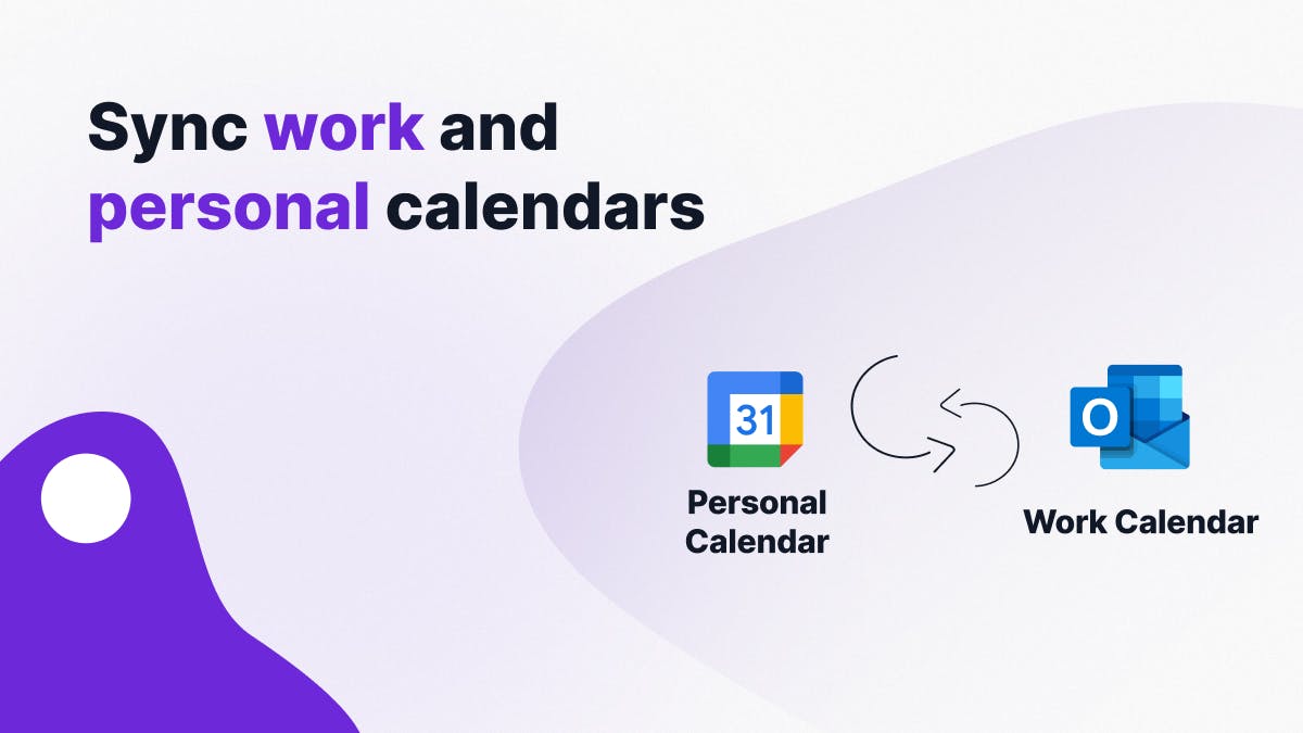 Sync work and personal calendar Illustration